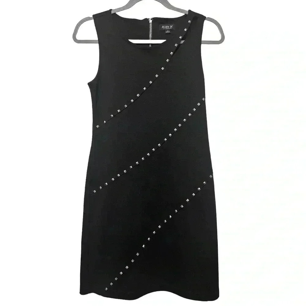 XS ALLEN B. BLACK DRESS SLIM FIT WITH SILVER DECORATIVE STUDS